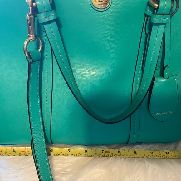 Coach Turquoise Leather Satchel - Picture 3 of 10